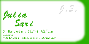 julia sari business card